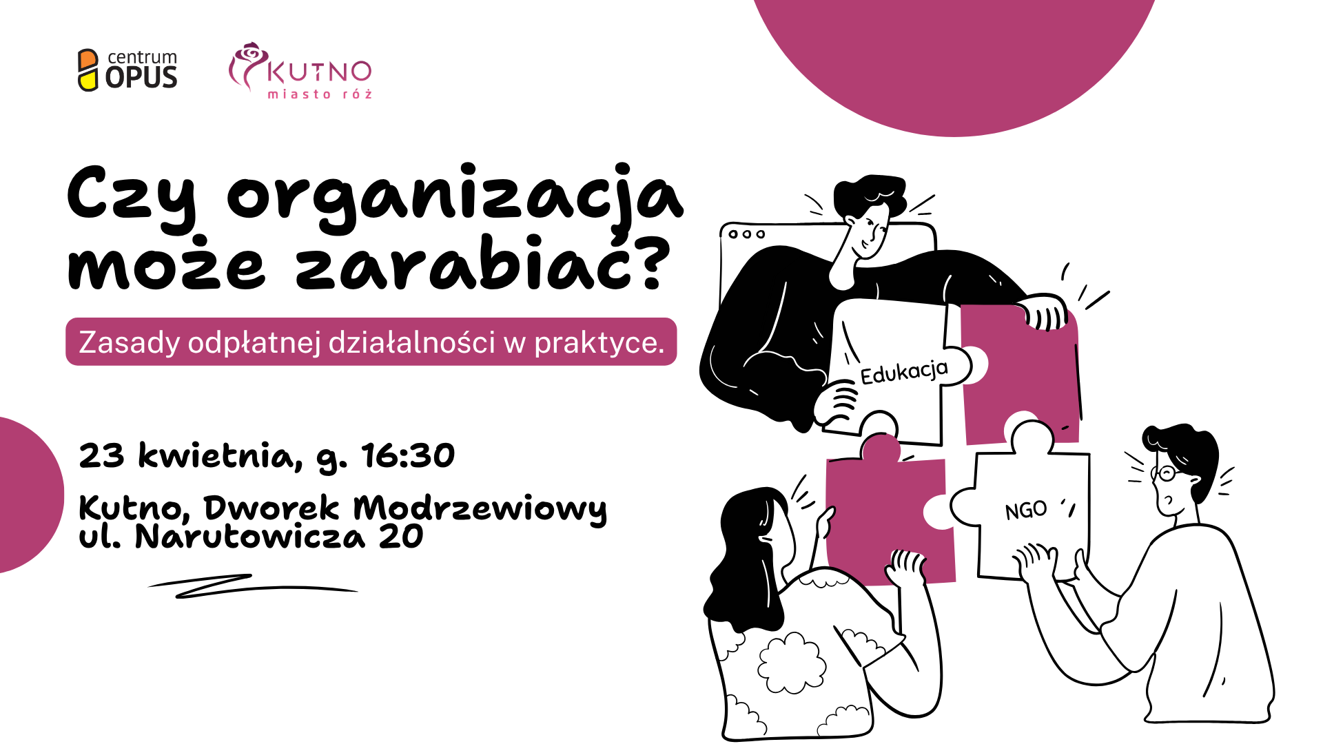 Edukacja NGO: Czy organizacja może zarabiać? | bezpłatne szkolenie