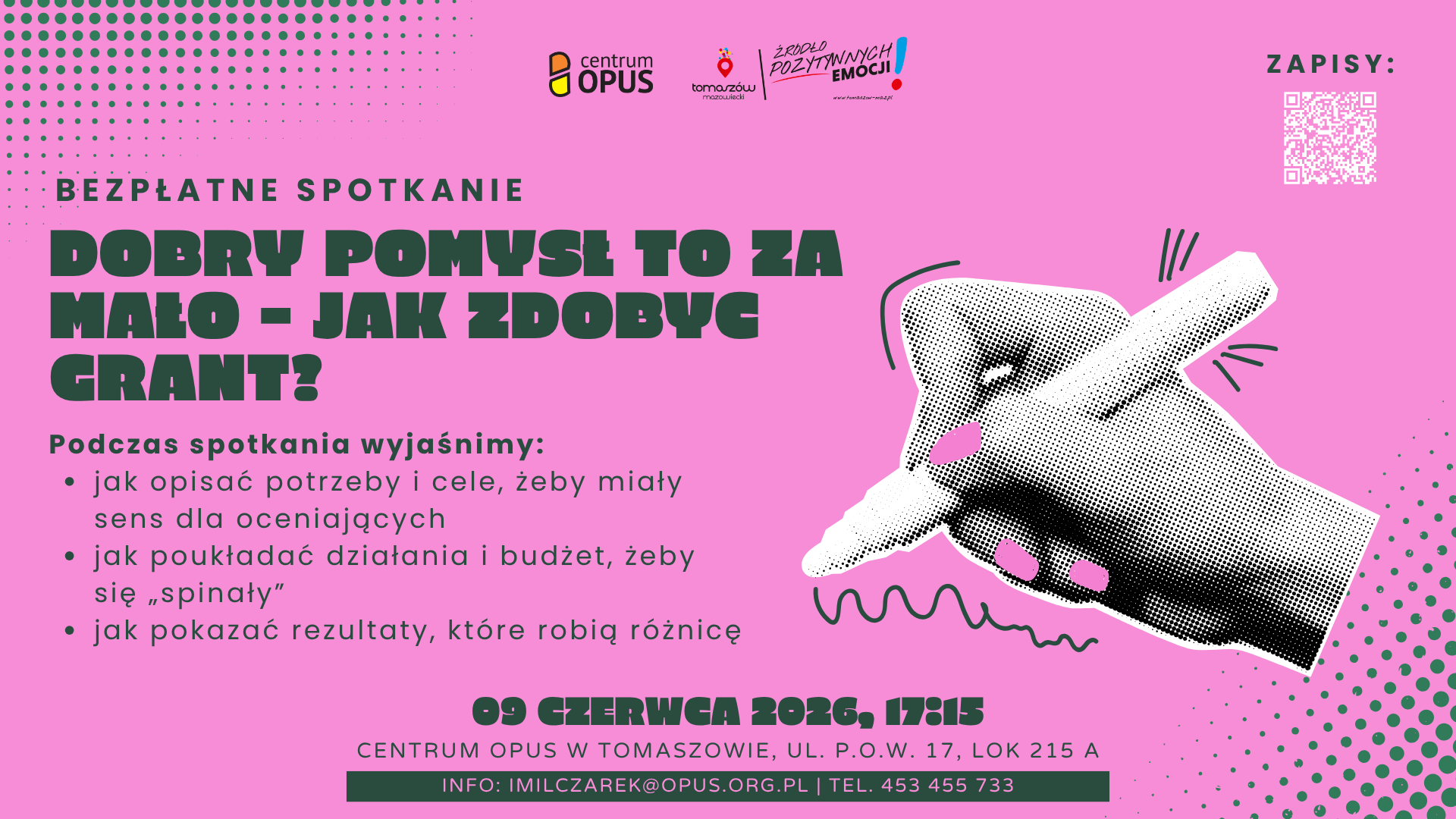 Tomaszów Dobry pomysł to za mało – jak zdobyć grant? 